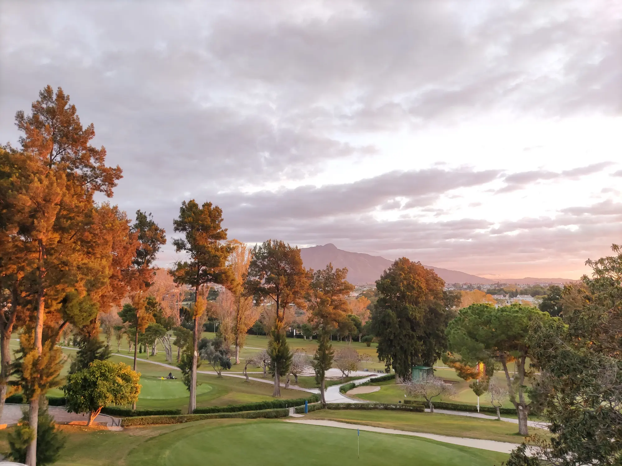 Atalaya golf course in Estepona at dusk
