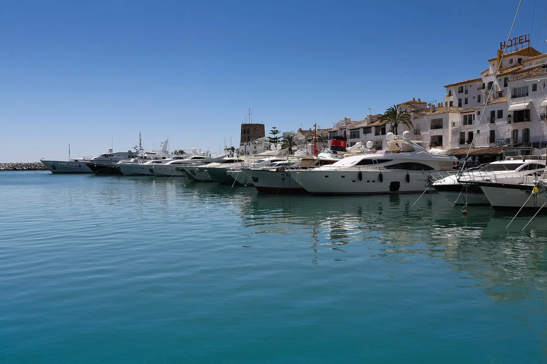 Yachts in the marina at Puerto Banús, Marbella