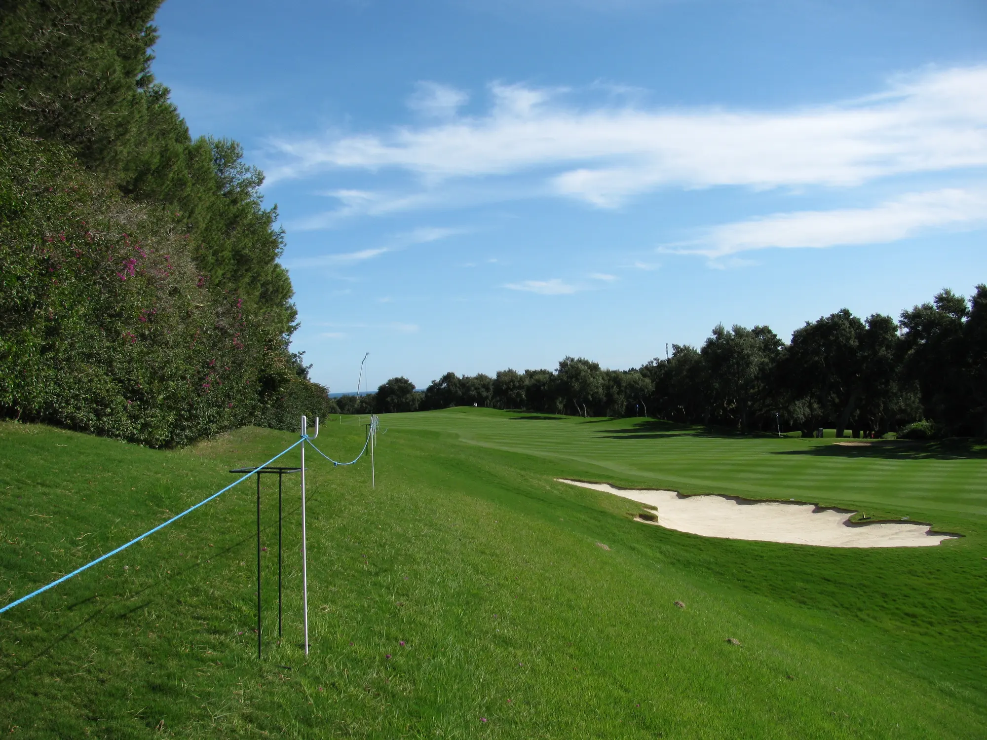 Fairway and bunker at Real Club Valderrama, Sotogrande